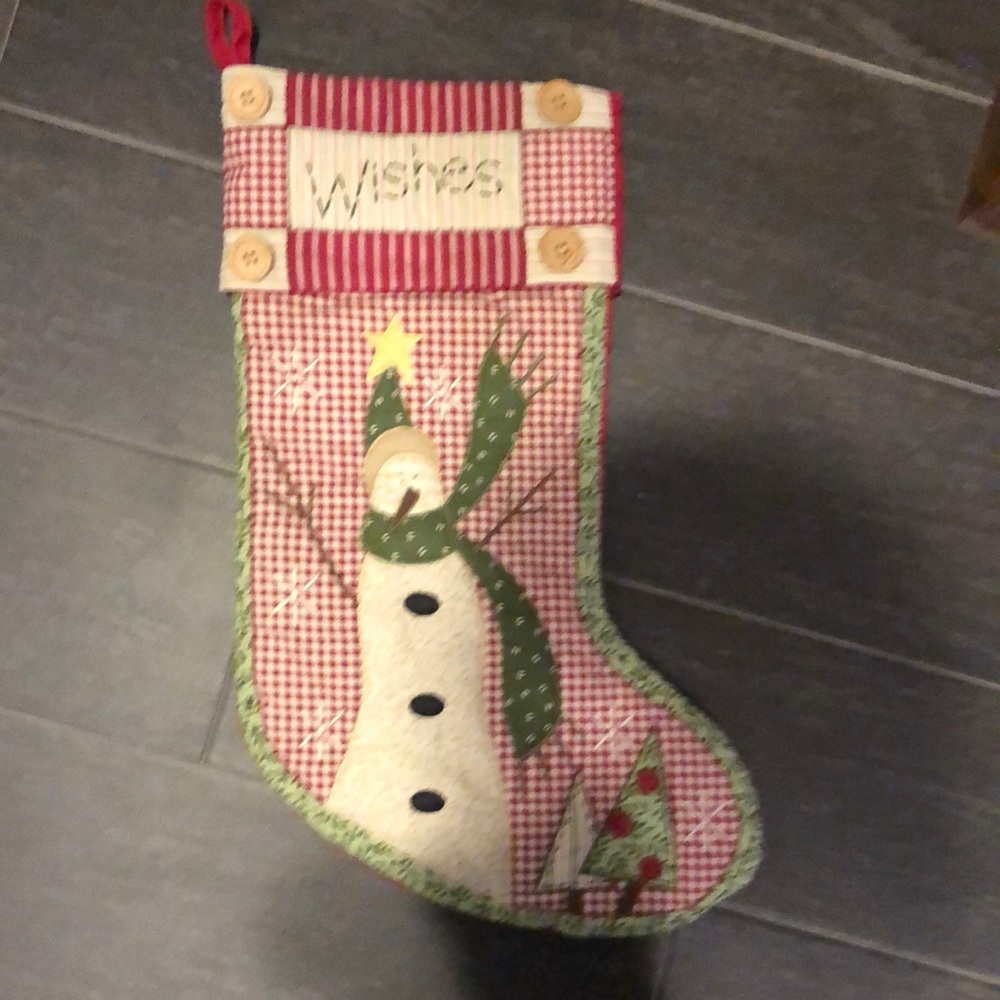 Oversized stocking holiday decor
